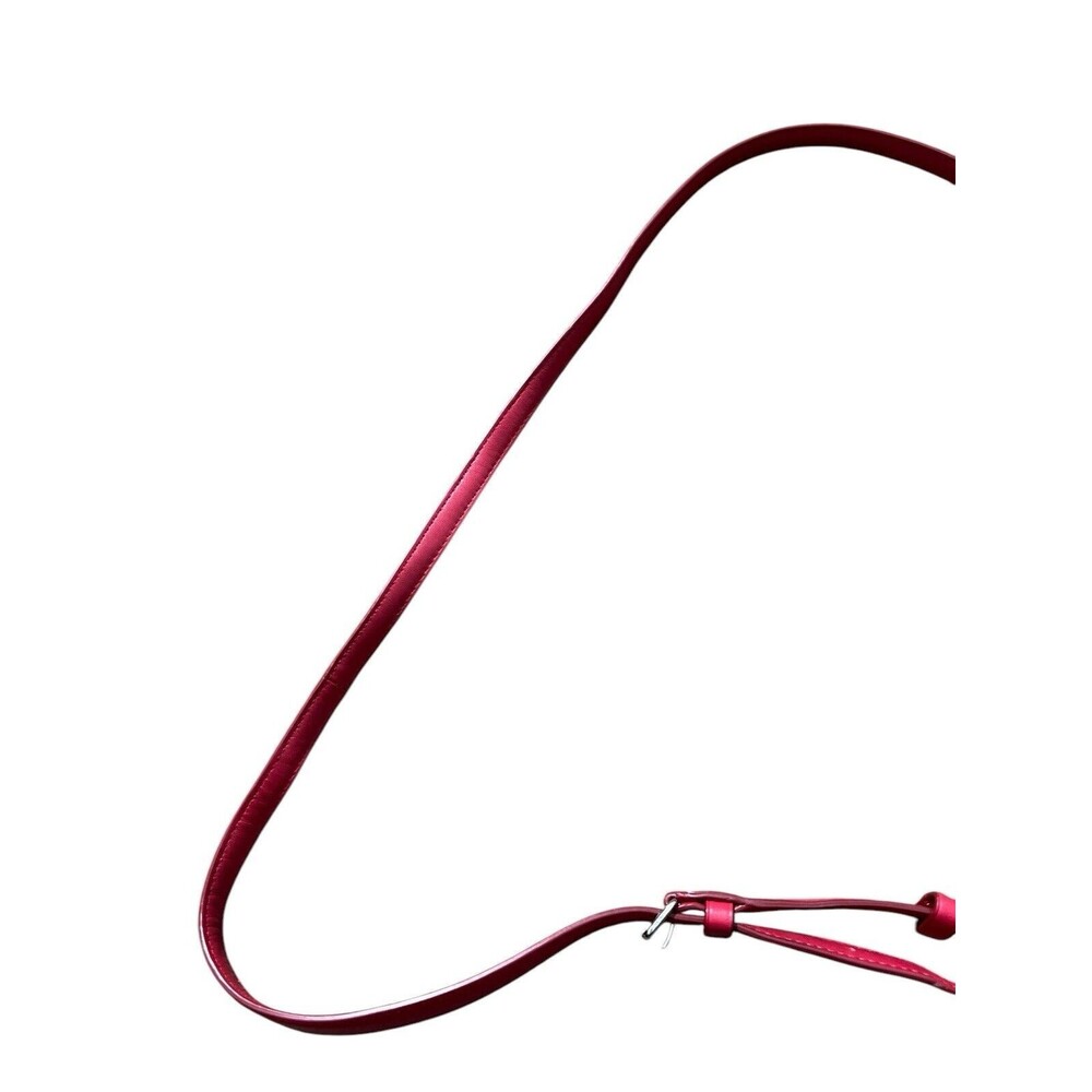 Coach Lyla Double Gusset Zip Crossbody Red Genuine Leather FLAWS* - Picture 12 of 16
